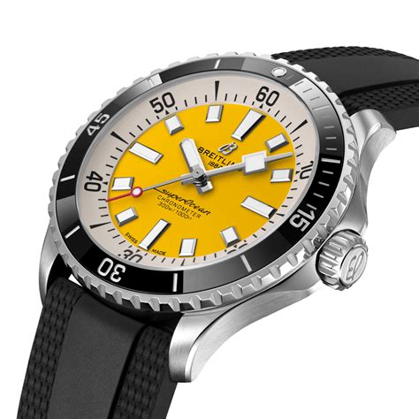 breitling superocean yellow gold|More.